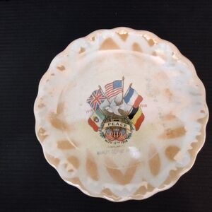 1918  Porcelain Plate D.E. McNicol East Liverpool OH